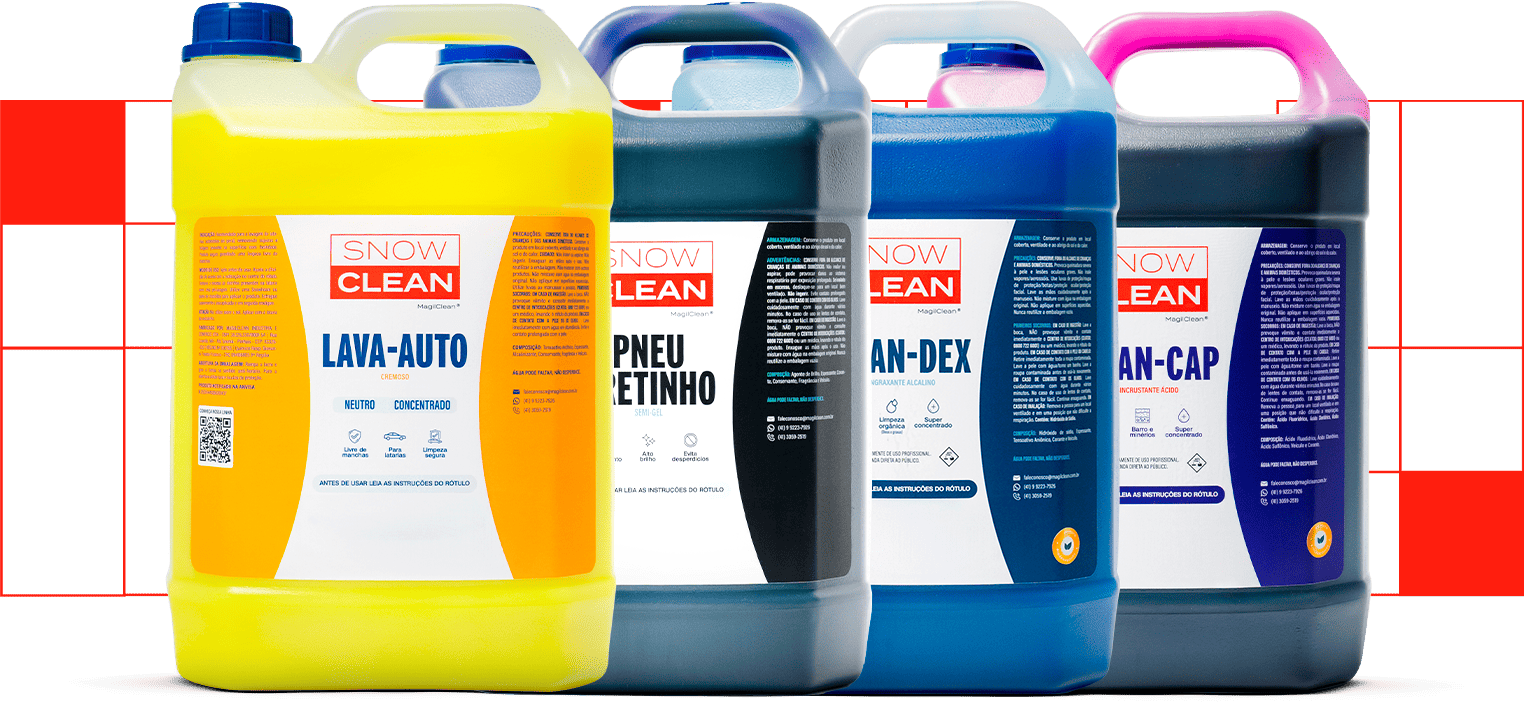 Imagens dos produtos da SnowClean
